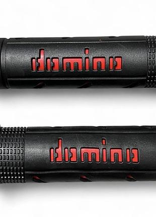 Грипси (ручки керма) універсальні #3 "domino" (чорно‑червоні)