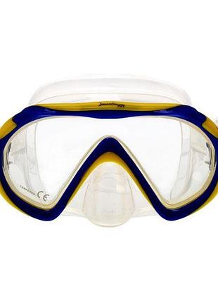 Маска для подводного плавания детская marlin joy blue/yellow