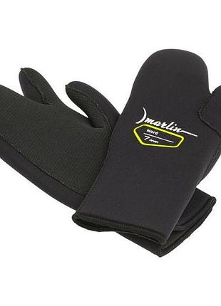 Перчатки трехпалые marlin nord black 7 мм m