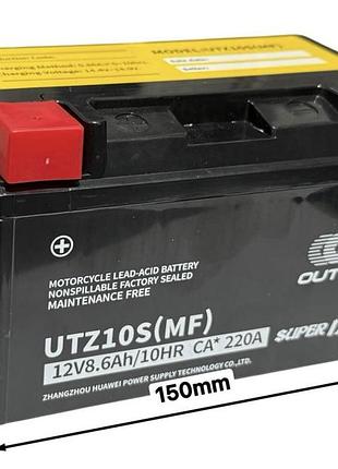 Аккумулятор utxz10s (mf) 12v8.6ah/10hr ca*220a 150-83‐93mm. "outdo"