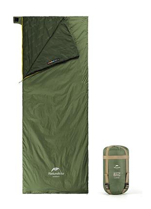 Спальний мішок naturehike lw180 mini nh21msd04, лівий, xl, темно-зелений