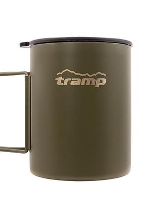 Термокружка tramp со складными ручками и поилкой 500мл utrc-142 olive