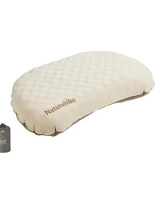 Подушка надувна ультралегка naturehike cnk2300dz024, 66х36 см, бежева