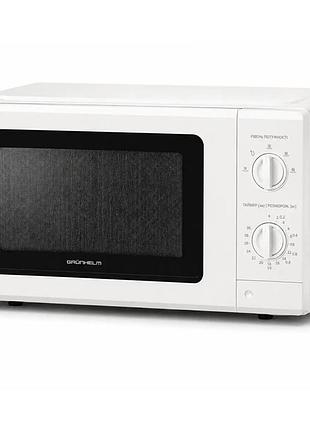 Микроволновая печь grunhelm 20mx715-w 20 л 5 уровней мощности механическое управление функция размораживания 700 вт белый