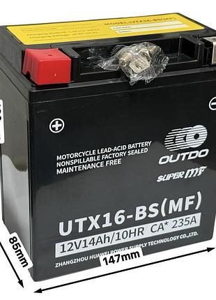 Акумулятор outdo utx16-bs (mf)