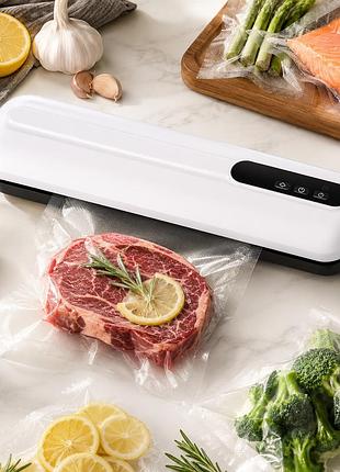 Портативный вакуумный упаковщик от usb мощностью 90 вт / аккумуляторный вакууматор для герметичного хранения продуктов