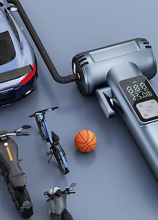 Аккумуляторный автомобильный компрессор 150psi 12v с функцией powerbank / портативный насос для подкачки шин
