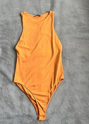 Яскраве помаранчеве боді zara s