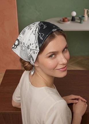 Дизайнерская косынка "силуэт" my scarf, 70 см на 70 см на 100 см