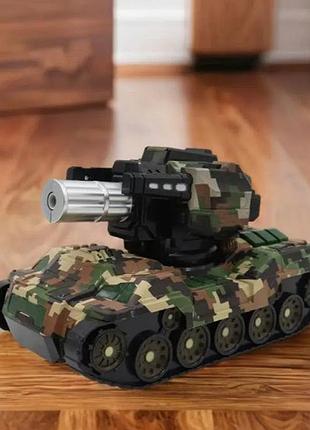 Радиоуправляемый танк из ударопрочного пластика 1200 мач / детская игрушка на пульте управления