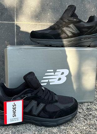 Кроссовки nb 990 женские замшевые черные 41