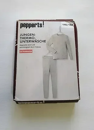 Комплект термобелья для мальчиков серого цвета pepperts