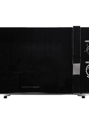 Микроволновая печь grunhelm 23mx723-b 23 л механическое управление 5 уровней мощности 800 вт черный