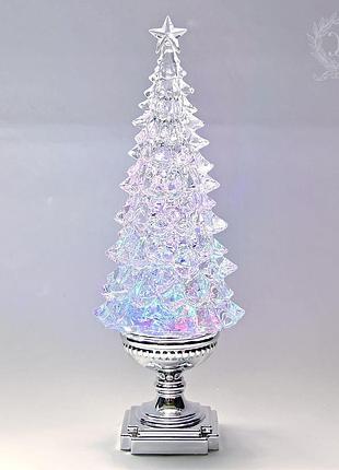 Новогодний led светильник в форме елки 35.5 см на usb и батарейках / декоративная праздничная лампа