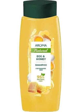 Шампунь 400мл natural яйце и мед тм aroma