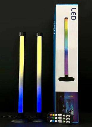Світлодіодні панелі rgb 2шт по 25 см живлення від usb 10w з пультом / фонове акцентне led освітлення