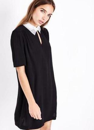 Платье 👗👗👗 сукня с белым воротником стразы винтаж