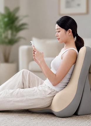 Багатофункціональна ортопедична подушка-трансформер memory foam сіра / подушка з регулюванням нахилу для спини та попереку