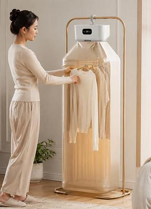 Электрическая складная сушилка портативная 600 вт таймер до 6 часов / подвесная сушка для одежды и белья