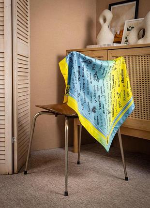 Дизайнерский платок "символы украины" my scarf, 70 см на 70 см