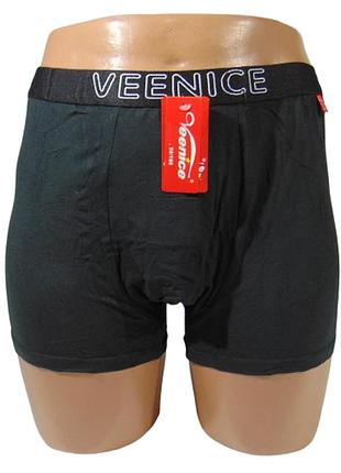 Чоловічі труси боксери 5xl (58) чорні veenice 16388
