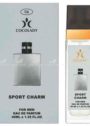 Парфумована вода для чоловіків 40мл sport charm аромат chanel allure homme sport тм cocolady
