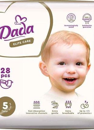 Підгузки дитячі №5 28шт elite care junior 11-25кг тм dada