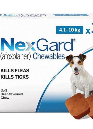 Nexgard (нексгард) - таблетки для собак від бліх і кліщів m 4-10кг 3 таблетки