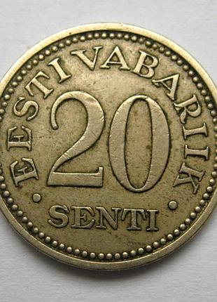 20 сентів = 1935 р. =  естонія