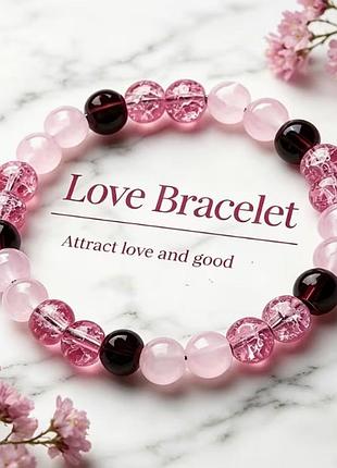 Стильный женский браслет pink love, розовый, источник любви и привлекательности