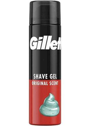 Гель для гоління 200мл original scent для чоловіків тм gillette