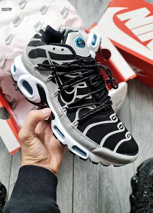 Мужские кроссовки nike air max tn plus lace toggle black grey reflective