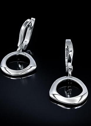 Серебряные серьги "мезолит"