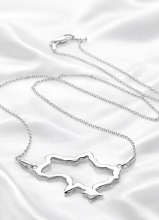 Срібне кольє карта україни