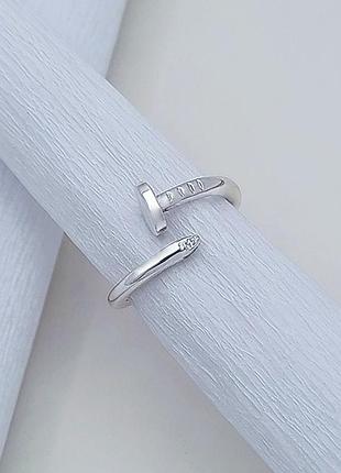 Серебряное кольцо гвоздь 19