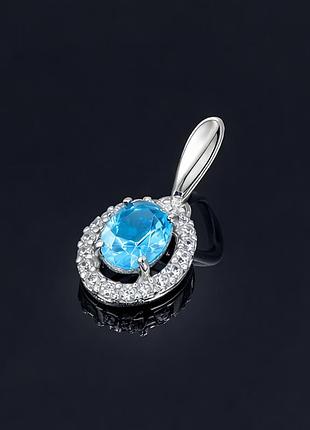 Серебряная подвеска безупречный овал