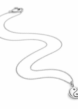 Серебряное колье инь янь 45