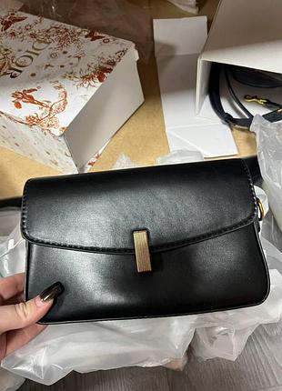 🤍 noir bag black/gold 21 х 14 х 6 см