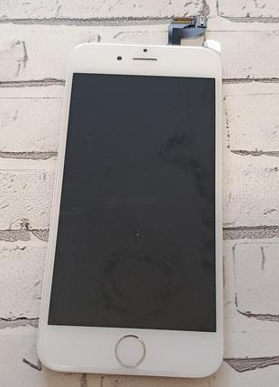Дисплейный модуль для iphone 6s 4.7" white с тачскрином, кнопкой home и слуховым динамиком