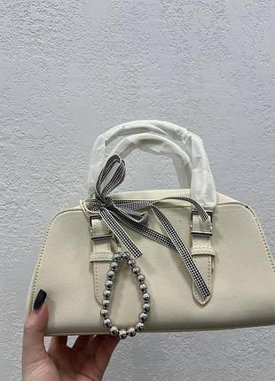 🤍 lioré bag cream/silver 27 х 13 х 9 см
