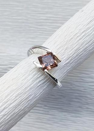 Серебряное кольцо с раухтопазом 19.5