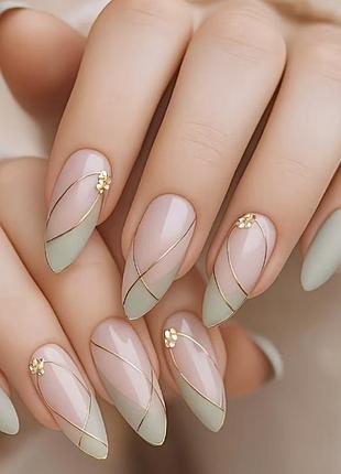 Накладні нігті elegant floral french