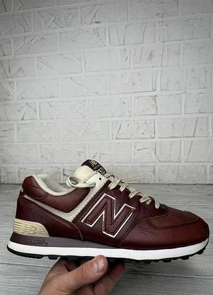 Мужские кожаные кроссовки new balance 574