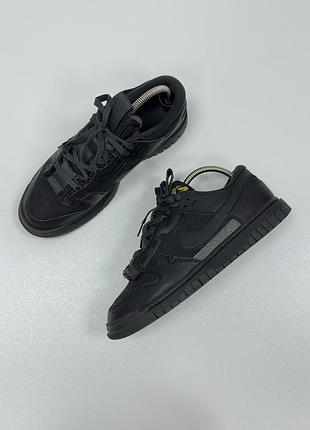 Лімітовані кросівки nike air dunk low jumbo remastered leather sneakers black