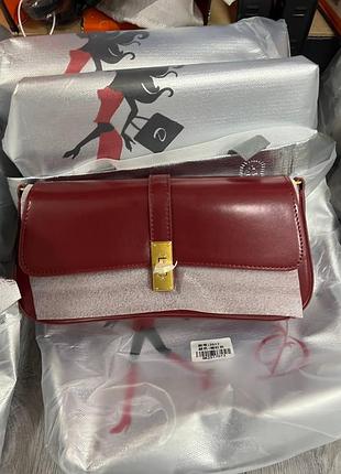 🤍 terre bag red/gold 26 х 12 х 5.5 см