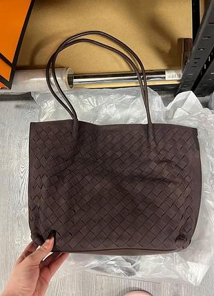 🤍 aubrey suede bag chocolate 40 х 29 х 10 см