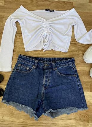 Джинсові шорти висока посадка forever 21