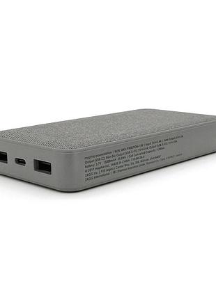 Powerbank ttec mophie 15000mah сірий компактна портативна батарея з usb type-c та led індикатором заряду ve-33