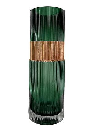 Ваза из стекла stenson r95319 "candle", габариты 10 см х 30 см