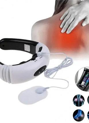 Масажна масажна масаж подушка smart neck massager hx-1680, масажери для шиї для вібромасажу lx-19